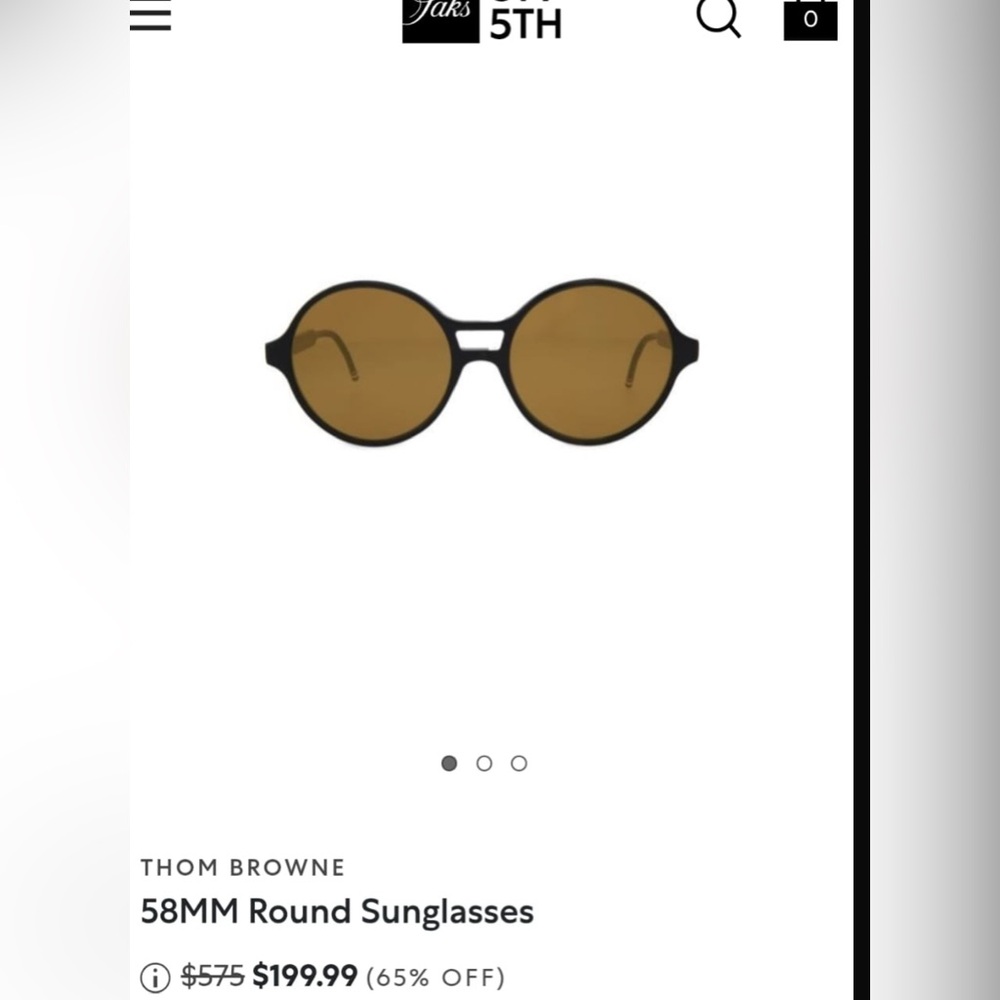 THOM BROWNE 58MM Rounded Sunglasses